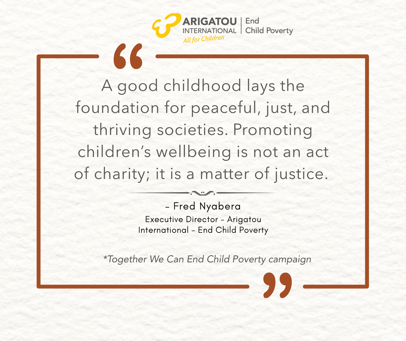 Hear Their Voices, Honor Their Dignity: No Child Should Grow Up in Poverty
